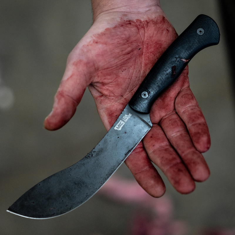 Beartooth pro skinning blade, black by Montana Knife Company