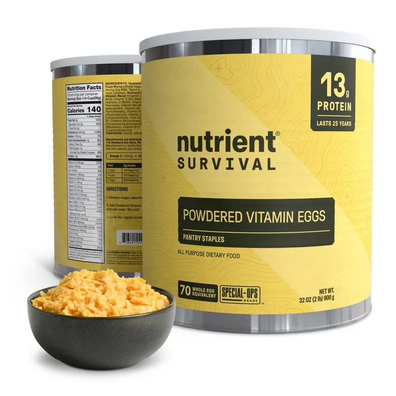 Nutrient Survival powdered vitamin eggs number 10 can
